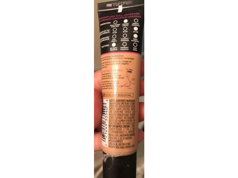 L'Oreal Paris Infallible Total Cover Foundation, 305 Natural Beige, 1 fl oz/30 mL