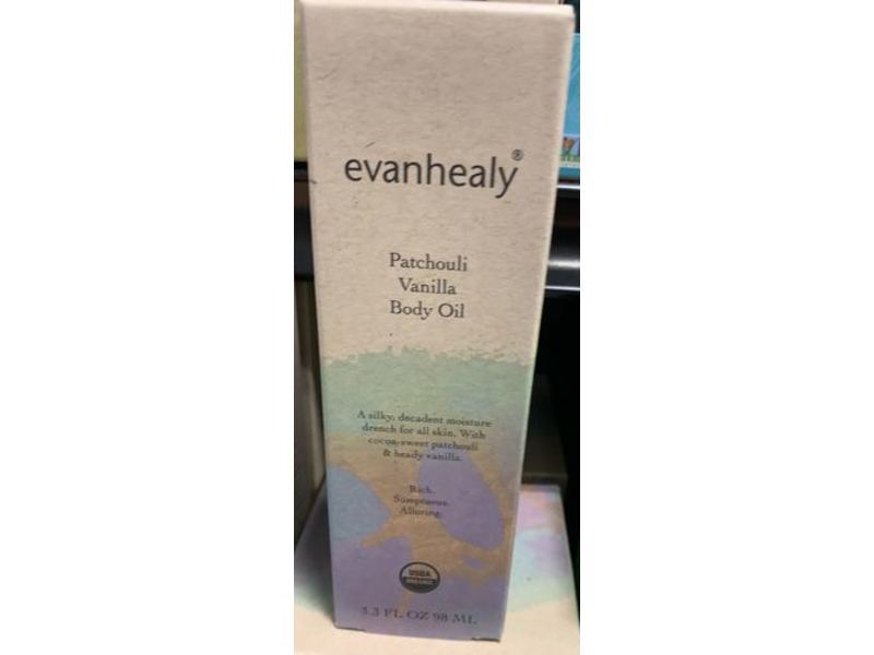 Evanhealy Patchouli Vanilla Body Oil, 3.3 fl oz/98 mL