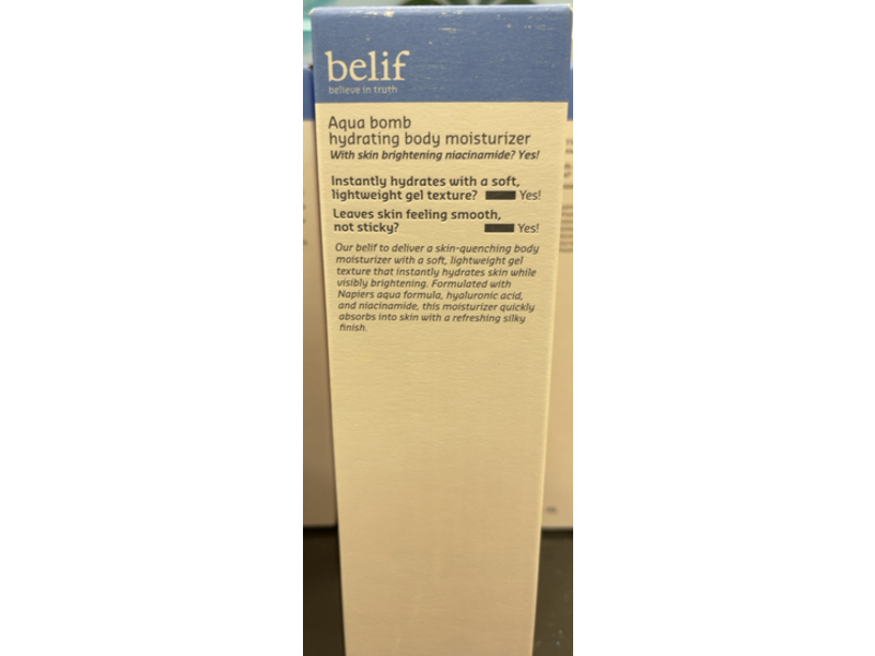 Belif Aqua Bomb Hydrating Body Moisturizer, Niacinamide 10.13 fl oz