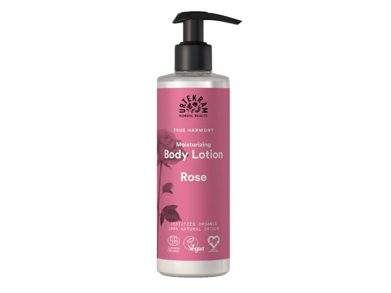 Urtekram Moisturizing Body Lotion, Soft Wild Rose, 8.2 fl oz/245 mL