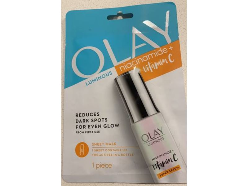 Olay Luminous Niacinamide + Vitamin C Sheet Mask, 1 Count