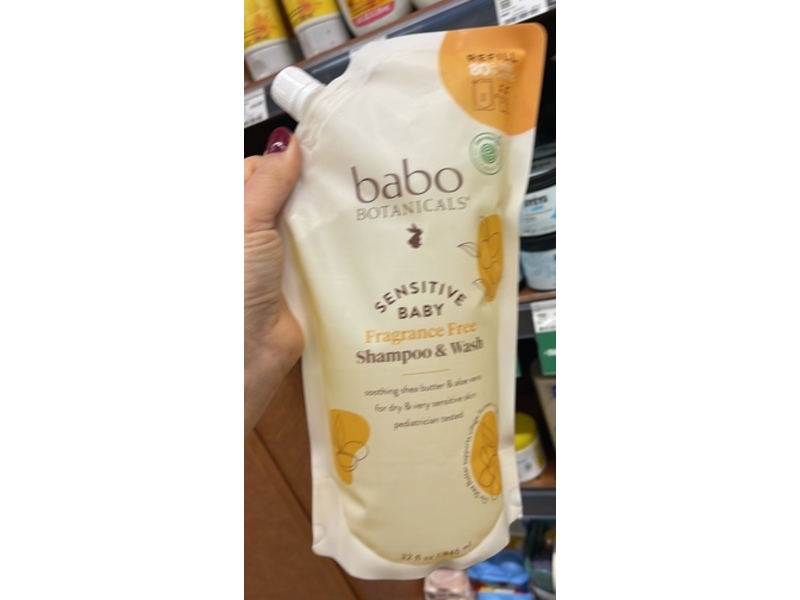 Babo Botanicals Sensitive Baby Shampoo & Wash, 32 fl oz/946 mL