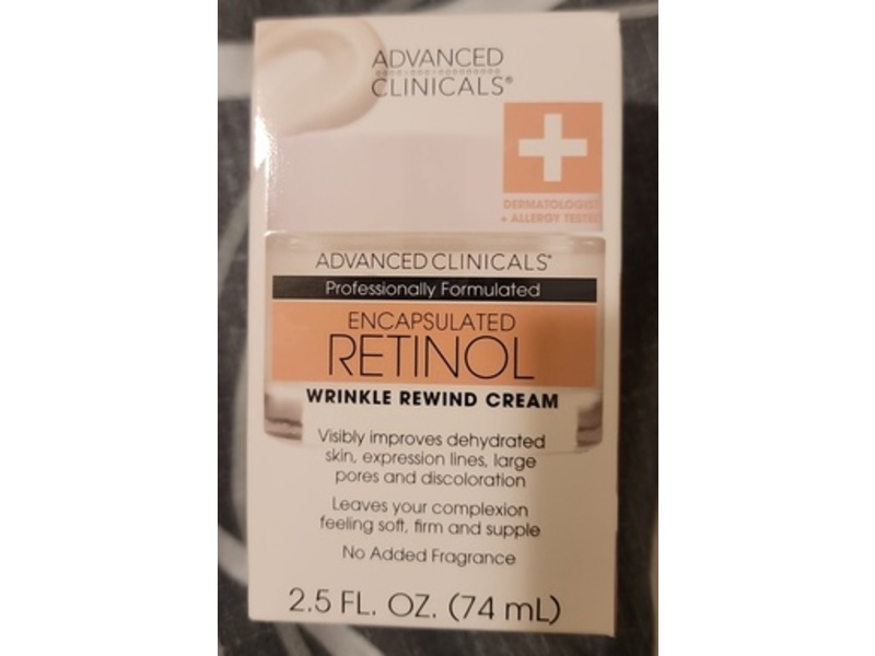 Advanced Clinicals Encapsulated Retinol Wrinkle Rewind Cream, 2.5 fl oz/74 mL