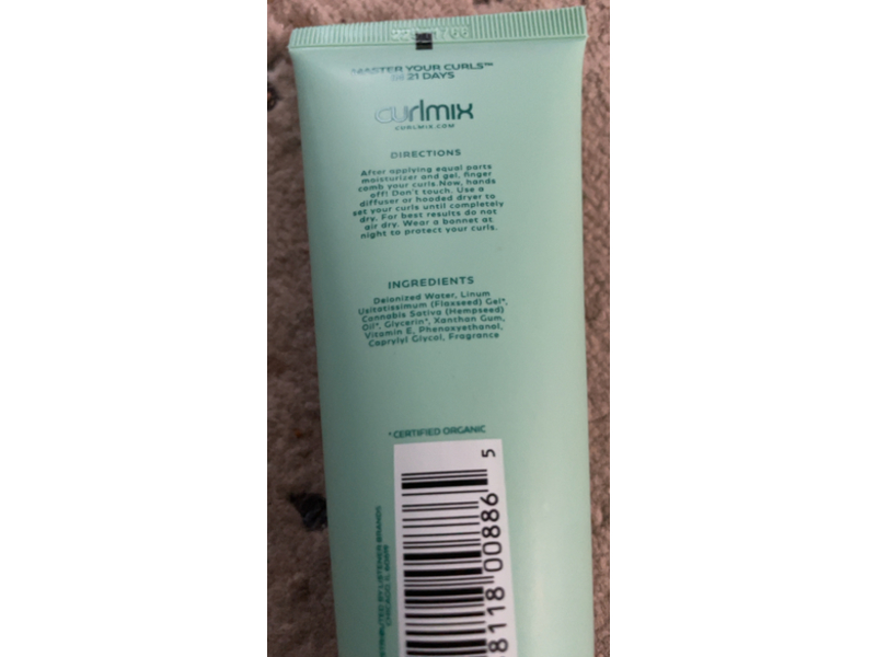 Curlmix Wash + Go Flaxseed Gel, Medium Hold, 3.4 oz