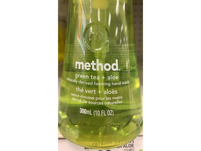 Method Naturally Derived Foaming Hand Wash, Green Tea + Aloe, 10 fl oz/300 mL