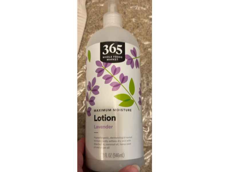 365 Whole Foods Market Maximum Moisture Lotion, Lavender, 32 fl oz/946 mL