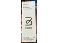Before Fluoride Free Whitening Toothpaste, Super Mint, 4.4 fl oz/100 mL - thumbnail 2