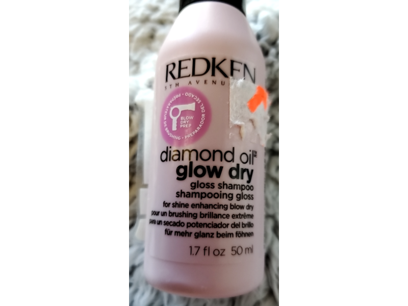 Redken Diamond Oil Glow Dry Gloss Shampoo, 1.7 fl oz/50 mL