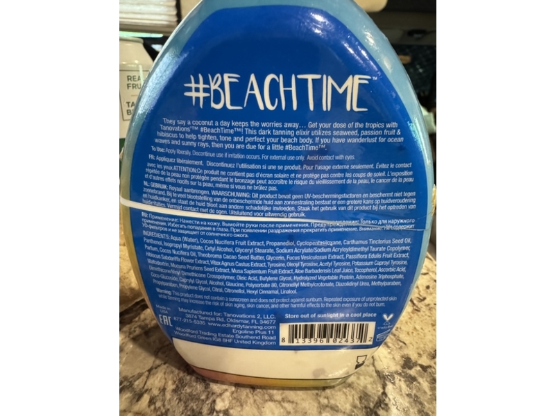 Ed Hardy Beachtime Dark Indoor Outdoor Beach Time Tanning Lotion, 13.5 fl oz/400 mL