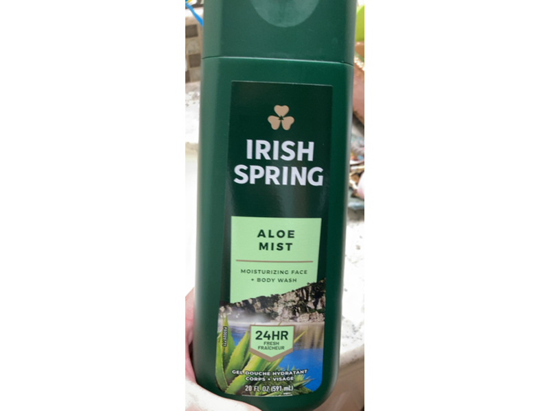 Irish Spring Moisturizing Face + Body Wash, Aloe Mist, 20 fl oz/591mL