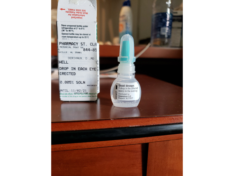 Latanoprost Ophthalmic Solution 0.005%, 125 mcg/2.5 mL, Greenstone (RX)