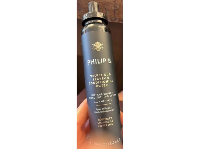 Philip B. Velvet Oud Leave-In Conditioning Spray, Rosemary & Chamomile, 5.07 fl oz/150 mL