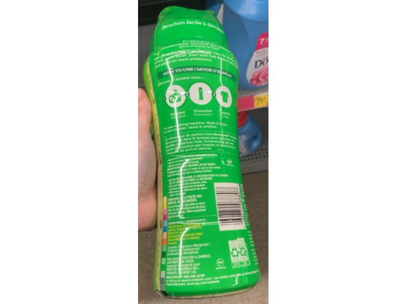 Gain Fireworks In-Wash Scent Booster, Original, 18.2 oz/515 g