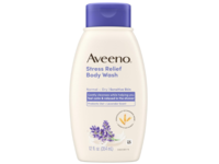 Aveeno Stress Relief Body Wash, Prebiotic Oat + Lavender Scent, 12 fl oz/354 mL - thumbnail 1