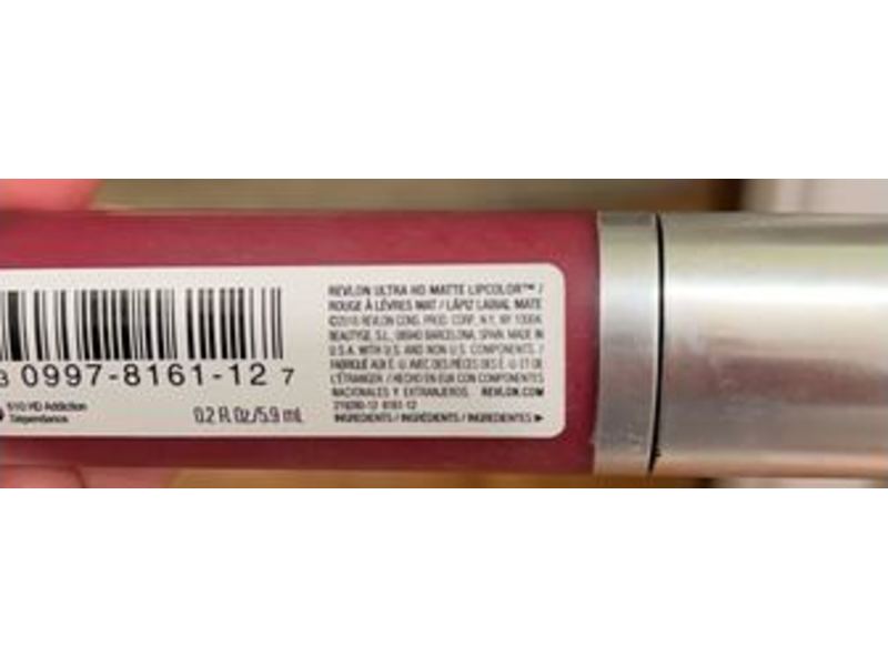 Revlon Ultra Hd Matte Lipcolor, 610 Hd Addiction, 0.2 fl oz/5.9 mL