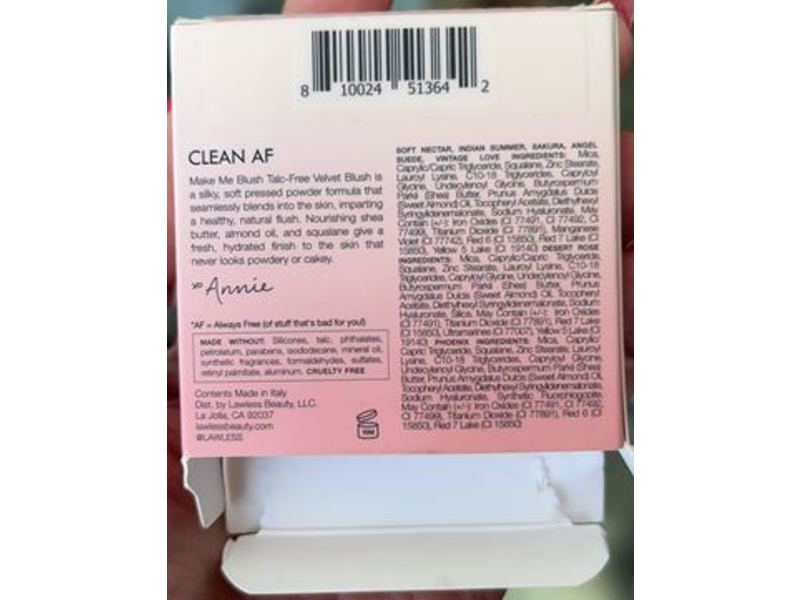 Lawless Make Me Blush Velvet Blush, Sakura, 0.18 oz/5.5 g