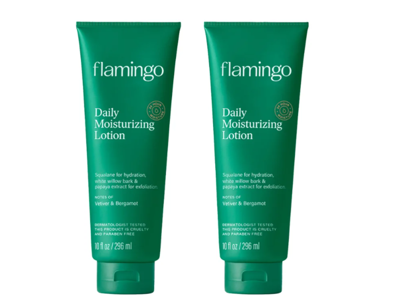 Flamingo Daily Moisturozing Lotion, Veliver & Bergamot, 10 fl oz/296 mL, Pack Of 2