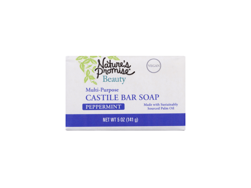 Nature's Promise Multi-Purpose Castile Bar Soap, Peppermint, 5 oz/141 g