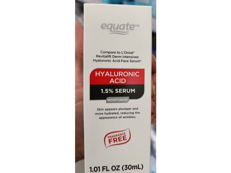 Equate Mosturize Serum, Hyaluronic Acid 1.5%, 1.101 fl oz/30 mL