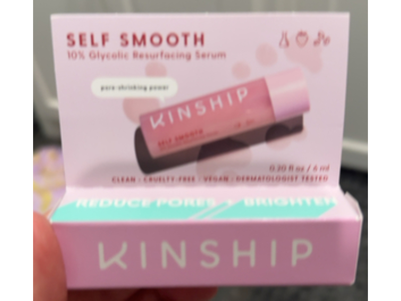 Kinship Self Smooth 10% Glycolic Resurfacing Serum, 0.20 fl oz/6 mL