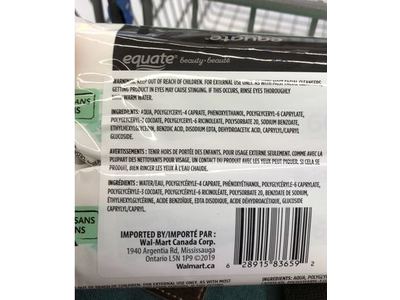 Equate Sensitive Skin Facial Wipes, Fragrance Free, 60 Count