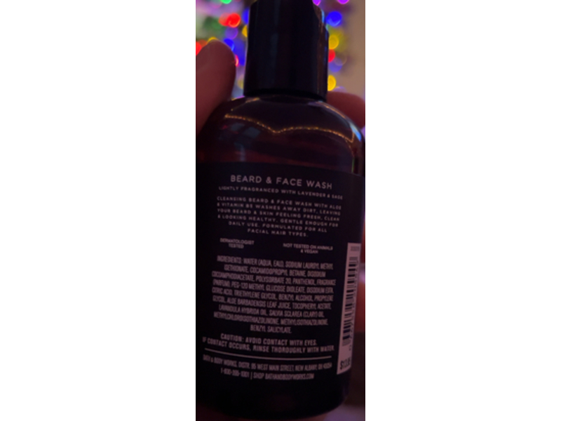 Bath & Body Works Men Beard & Face Wash, 4 fl oz/118 mL