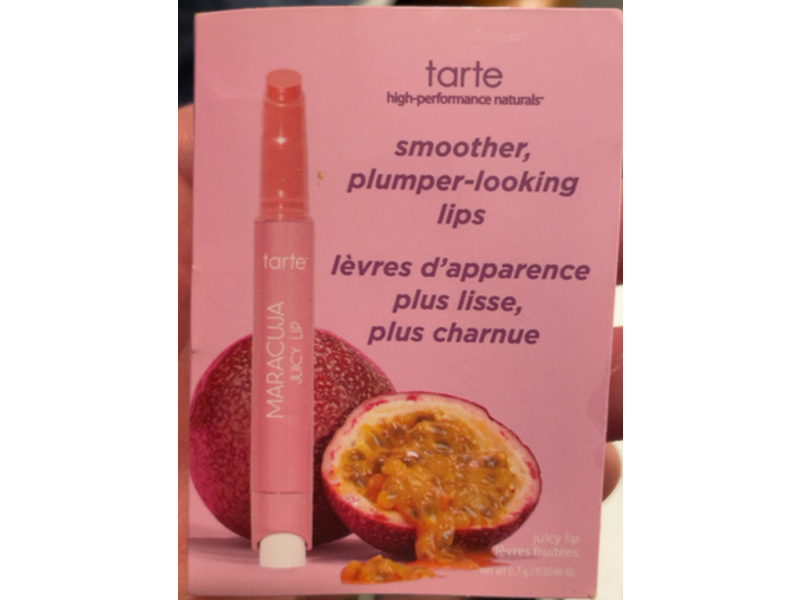Tarte Maracuja Juicy Lip Plumper, Grapefruit, 0.0246 oz/0.7 g