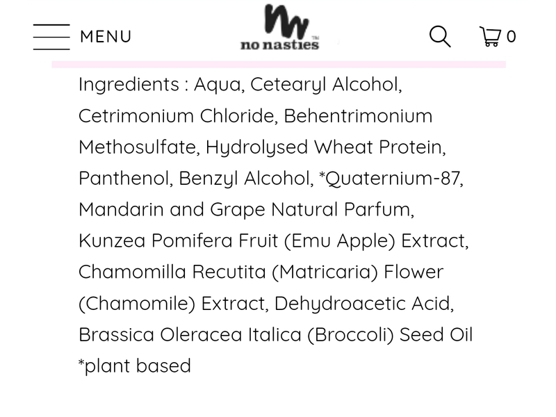 No Nasties Slick Kids Knot A Chance Hair Detangler, Mandarin, 250 mL