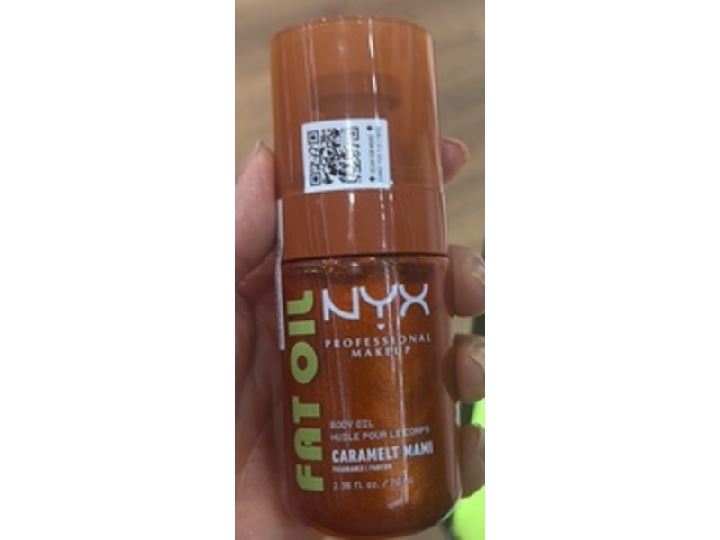 NYX Professional Makeup Fat Oil Body Oil, Caramelt Mami, 2.36 fl oz/70 mL