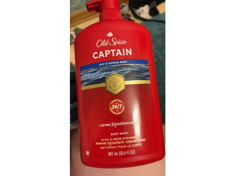Old Spice Captain Body Wash, Ocean Mist, 33.4 fl oz/987 mL