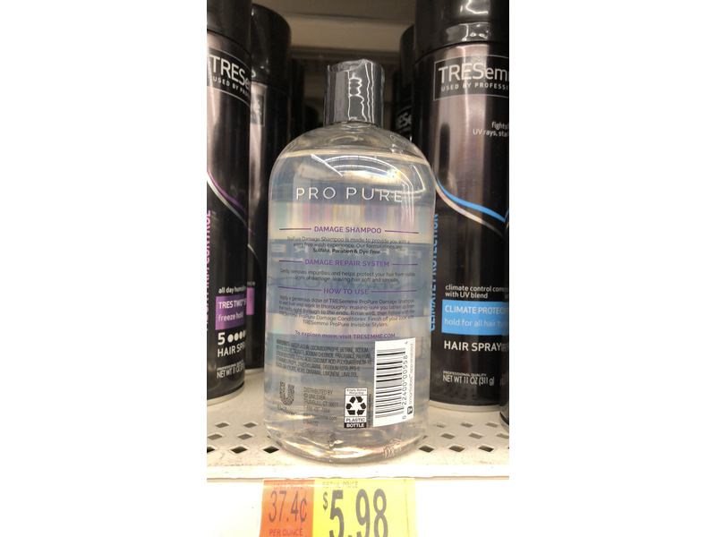 TRESemme Pro Pure Damage Free Shampoo, 16 fl oz/473 mL