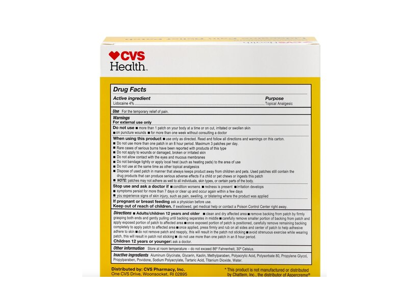 CVS Health Lidocaine Pain Relief Patch, 5 Count