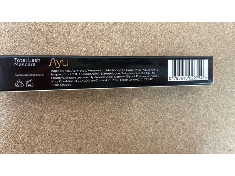 AYU Cosmetics Total Lash Mascara, Black
