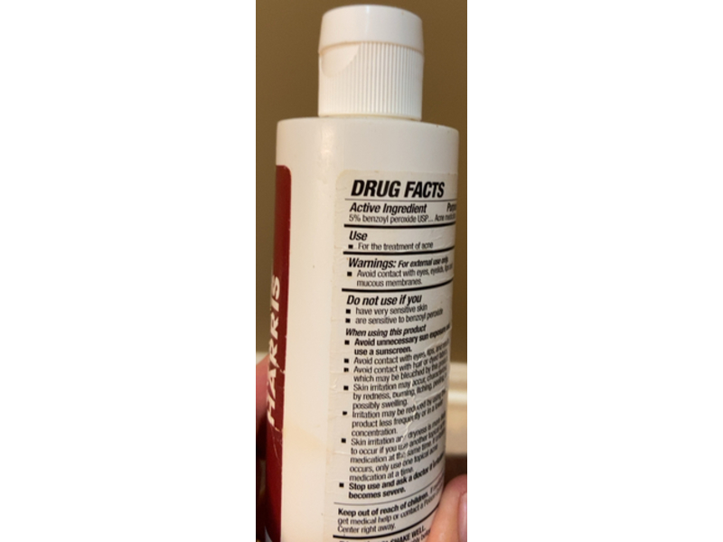 Harris Benzoyl Peroxide Topical Wash, 5 oz/148 g