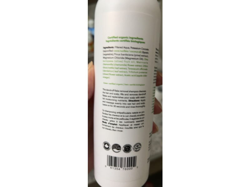 Carina Organics Dandruff Flake Removal Shampoo, 12.2 fl oz/340 mL