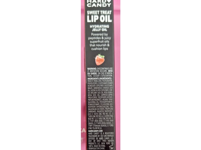 Hard Candy Sweet Treat Lip Oil, Strawberry Drip, 0.17 fl oz/5 mL