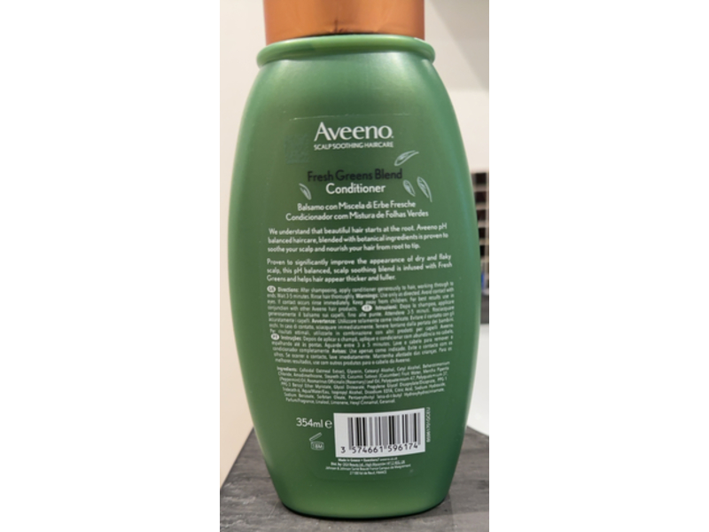 Aveeno Volumising+ Fresh Greens Blend Conditioner, 12 fl oz/354 mL