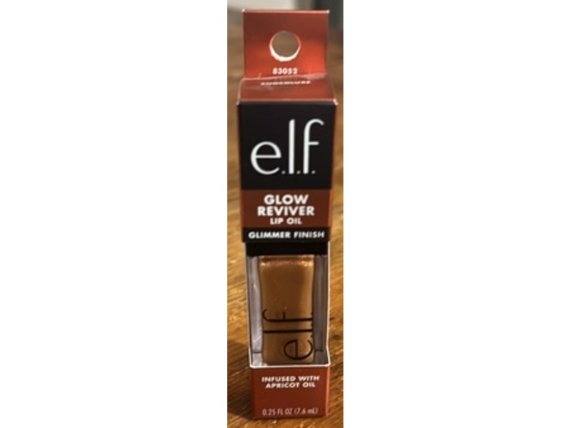 e.l.f. Glow Reviver Lip Oil, Chocoluxe, 0.25 fl oz/7.6 mL