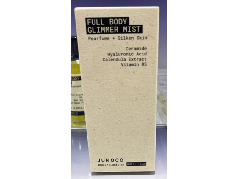 Junoco Full Body Glimmer Mist, Whie Pear, 3.38 fl oz/100 mL
