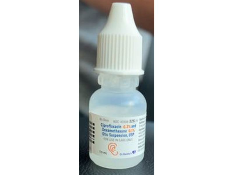 Ciprofloxin 0.3% and Dexamethasone 0.1% Ear Suspension/drops, Dr. Reddy's Laboratories, Inc. (RX)