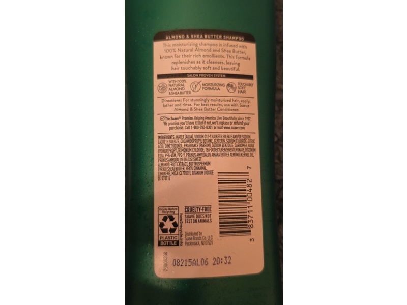 Suave Moisturizing Shampoo, Almond & Shea Butter, 12.6 fl oz/373 mL