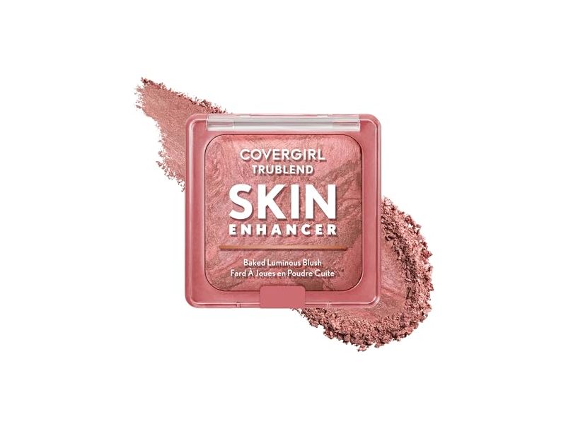 CoverGirl TruBlend Skin Enhancer Baked Luminous Blush, 410 Rose Latte, 0.28 oz/8 g