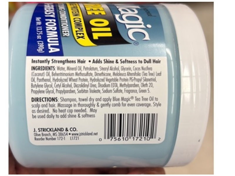 Blue Magic Leave-In Hair Styling Conditioner, Tea Tree Oil, 13.75 oz/390 g