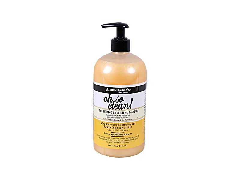 Aunt Jackie's Oh So Clean! Moisturizing & Softening Shampoo, Shea Butter & Olive Oil, 24 fl oz/710 mL