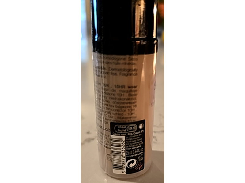 Sephora Perfection Foundation, 19.5 Pink Cream, 0.84 fl oz/25 mL