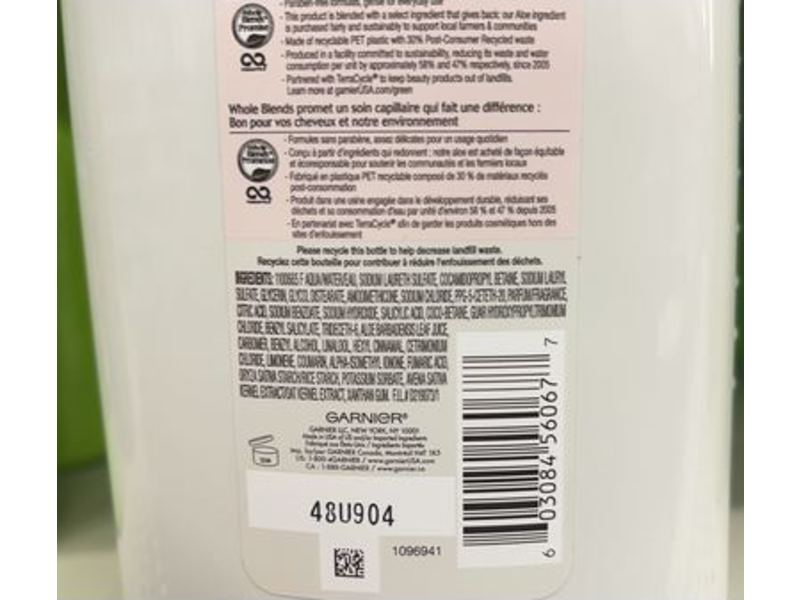 Garnier Whole Blends Gentle Shampoo, Oat Delicacy, 28 fl oz/828 mL