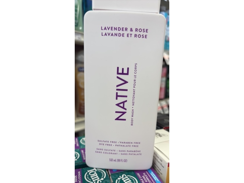 Native Bodywash, Lavender & Rose, 18 fl oz/532 mL