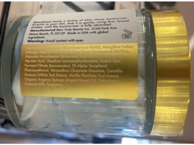 Truly Coco Cloud After Shave Moisturizer, Vanilla, Coconut Milk, Argan Oil, White Tea + Vitamin E Boost, 2 fl oz/60 mL