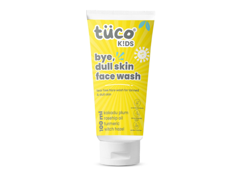 Tuco Kids Bye Dull Skin Face Wash, Kakadu Plum, Rosehip Oil, Turmeric, Hazel, 100 mL