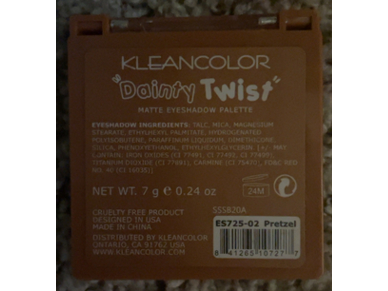 Kleancolor Eyeshadow Palette, Dainty Twist, 0.24 oz/7 g